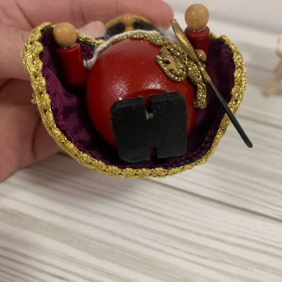 Vintage Steinbach Mini Wood Viking King Figure Imperfect - Picture 5 of 8